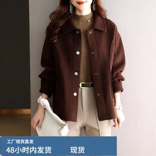早秋大款外套女春秋2026新款中长款翻领夹克上衣外搭秋季真帜开衫
