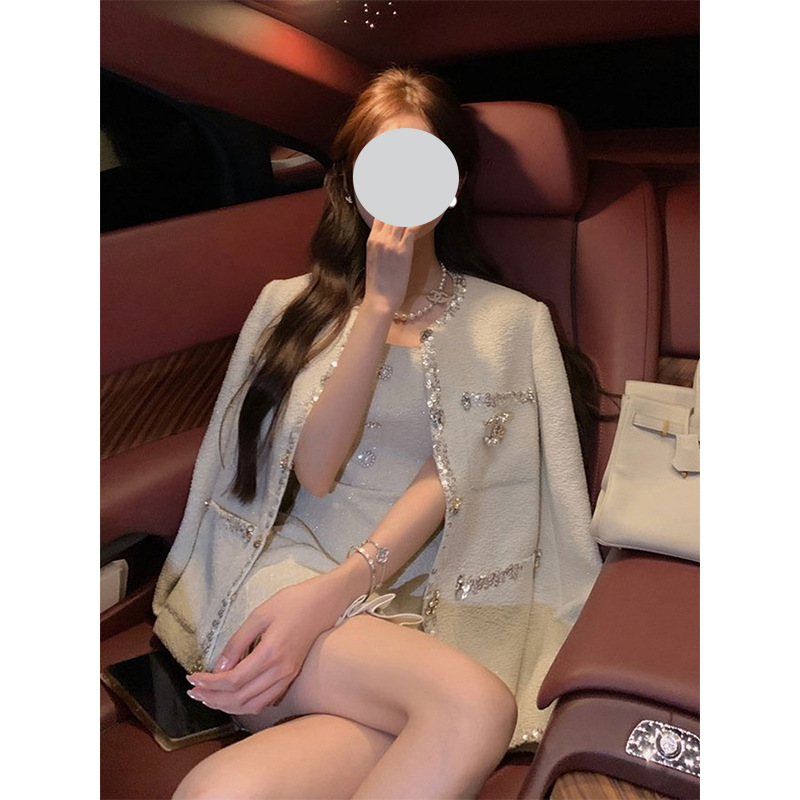 西装外套女钉珠小个子小众西服