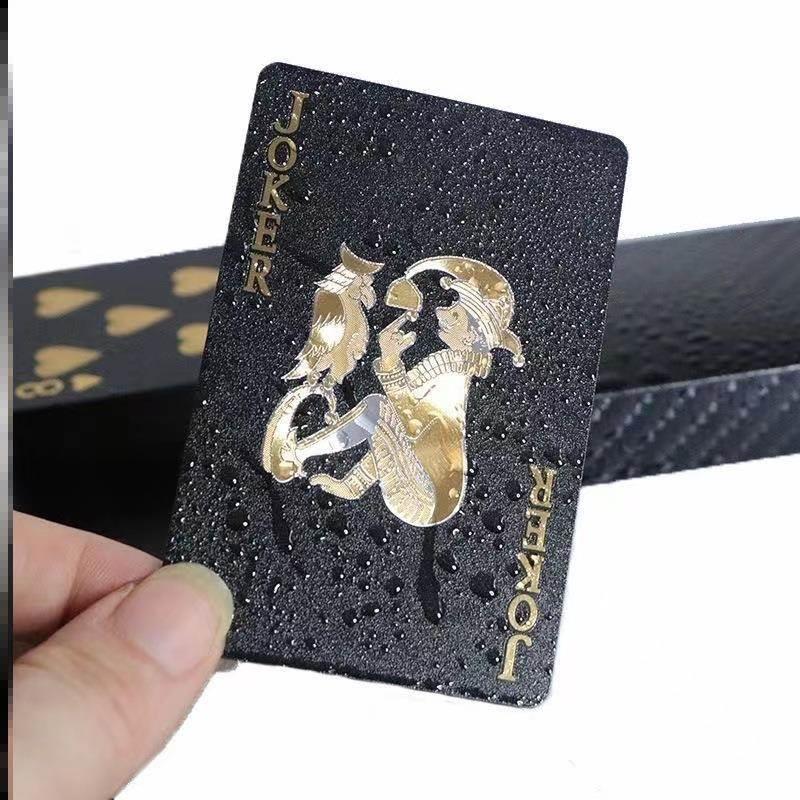 Quality Plastic PVC Poker Waterproof Black Playing Cards Cre