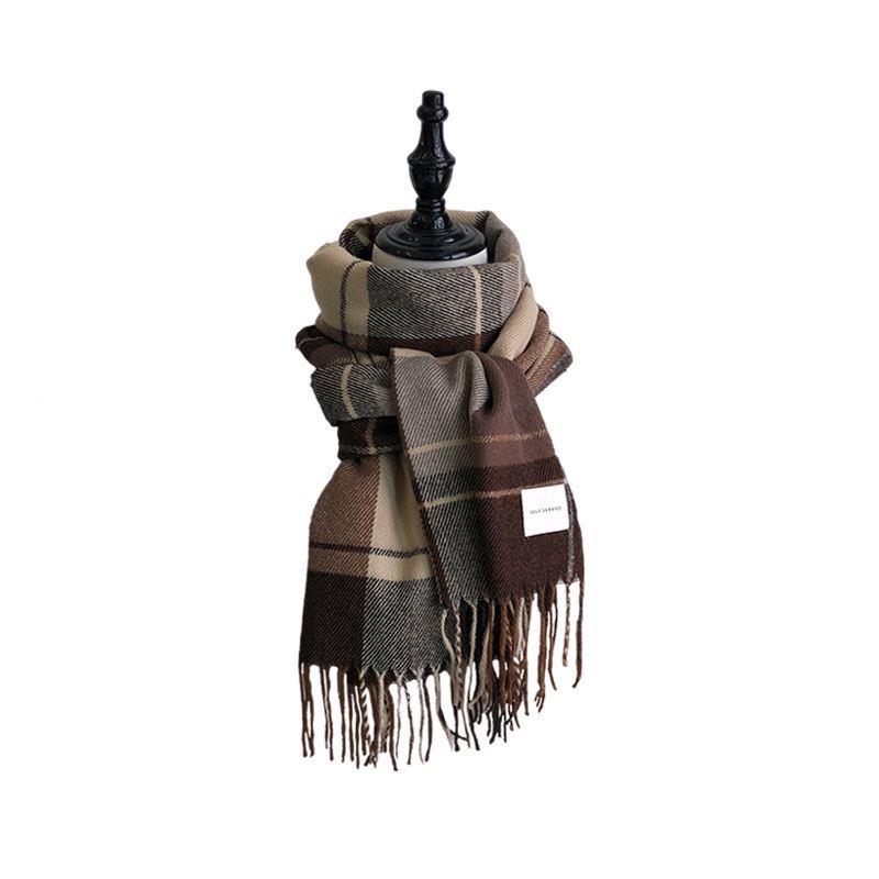 Pashmina Women Scarf Thick Warm Winter Plaid Scarf Shawl