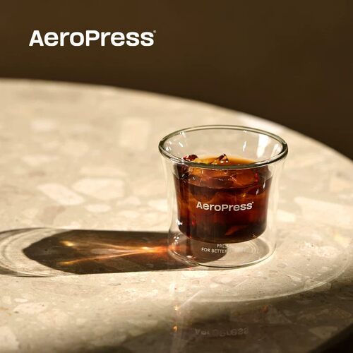 爱乐压玻璃杯双层咖啡品茗杯