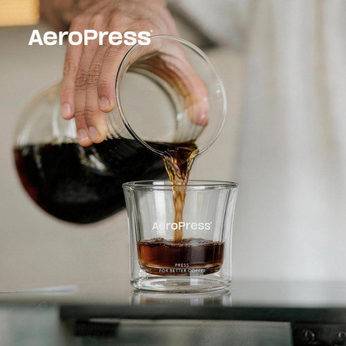 AeroPress咖啡杯双层玻璃品茗杯