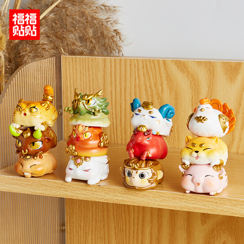 十二生肖小手办卡通摆件
