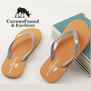 小麋鹿夏季 夹脚人字拖简约轻便舒适柔软透气居家沙滩 潮牌男女同款