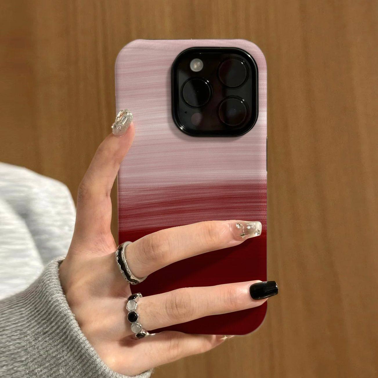 酒红渐变苹果17手机壳iPhone16菲林二合一15Promax双层14Plus耐脏,个性定制/设计服务/DIY,手机壳/保护套定制,淘宝优惠券,粉丝福利购,淘宝优惠卷