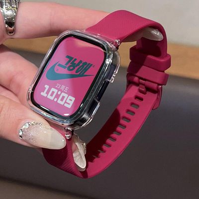 适用华为FIT3代硅胶手表带防水高颜值轻奢风可拆卸保护壳ins青春