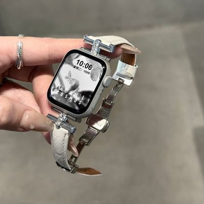 凯旋门适用iWatch S11苹果手表S10表带Apple高级感s9闪钻女华强北