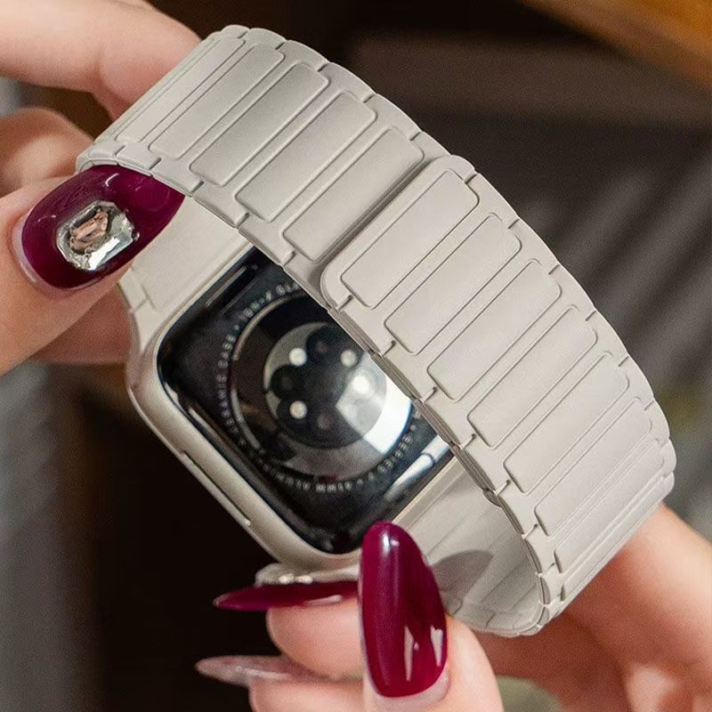 适用适用S10苹果S9手表iwatch10表带Apple8磁吸硅胶腕带Ultra夏季