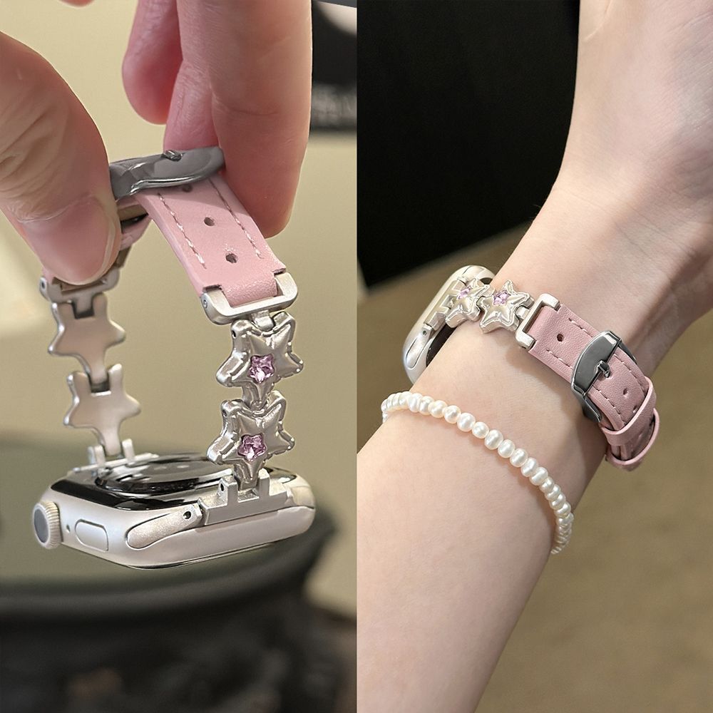 适用小米手环9pro表带气球星星拼皮8手环10女款nfc红米watch5华为