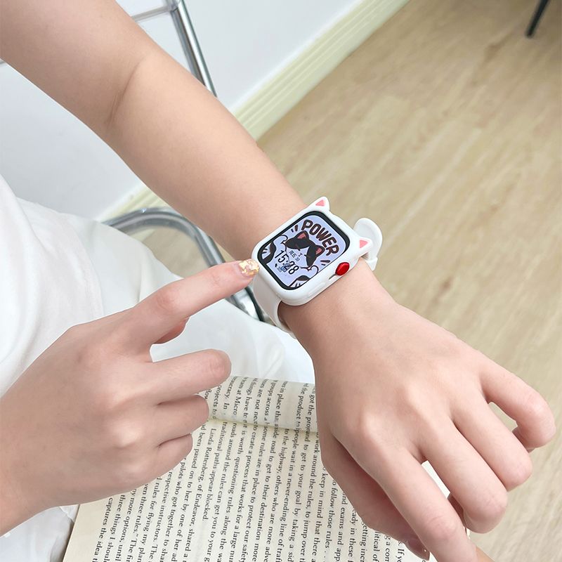 猫耳朵适用华为fit3表带新款硅胶保护壳watch fit3保护套fit2腕带