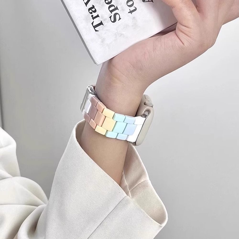 彩色树脂小米红米手表5/4代Redmi4 Watch432表带高级夏新款女适用