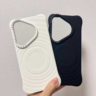 吸力稳固Casetify波漾磁吸液态硅胶适用于华为mate60系列手机壳Pu