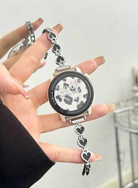 适用高驰corospace3表带PACE2爱心链式APEX2金属创意个性2pro腕带