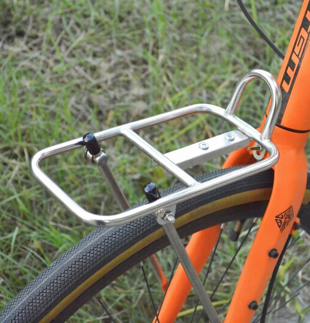 自行车货架不锈钢小平台前货架通用货架可装车筐承重好