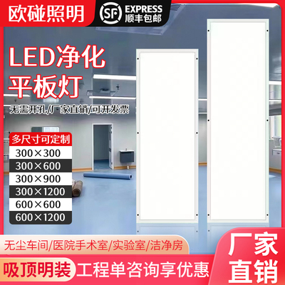 欧碰照明30x120净化灯led洁净灯3x9医院手术室无尘间平板吸顶灯