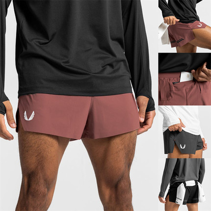 Running printed sports single layer shorts跑步印花运动短裤男