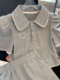 lapel 短裤 piece 两件套女 shorts短袖 set sleeved Two short