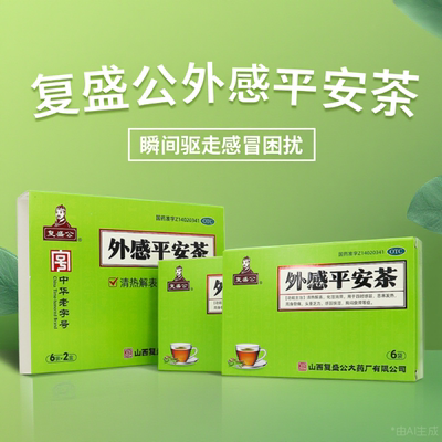 复盛公外感平安茶7g*12袋【6袋*2小盒】清热解表化湿消滞应对感冒