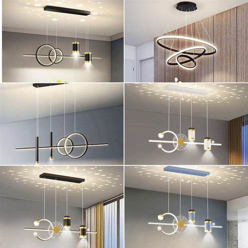 饭厅吊灯星空顶吊线灯鱼线灯简约现代饭厅灯北欧个性创意网红灯具