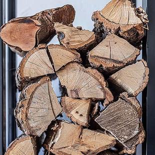 壁炉木柴干柴耐烧栎木机器烘干烧火柴户外露营篝火取暖炉柴火无烟