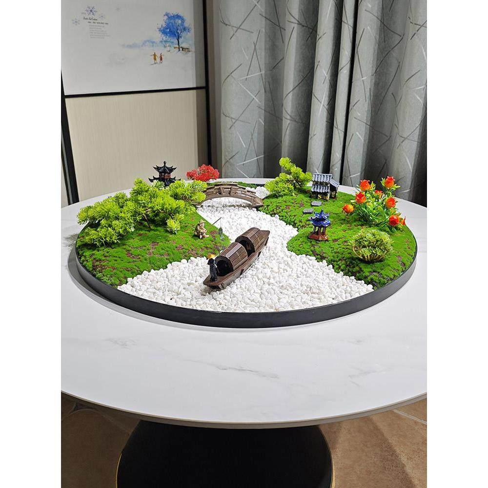 酒店大圆桌转盘中间摆件高档餐桌花摆花微景观圆桌中心装饰摆台花,家居饰品,餐桌花艺,淘宝优惠券,粉丝福利购,淘宝优惠卷