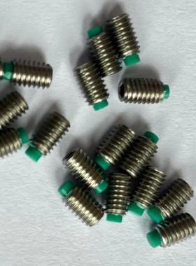 304不锈钢M3绿色Abs塑料垫头螺丝机仪表内六角止动螺钉顶紧螺钉