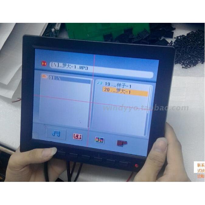 7寸工业级显示器 打孔机高清屏800*600 生产带十字线显示bnc