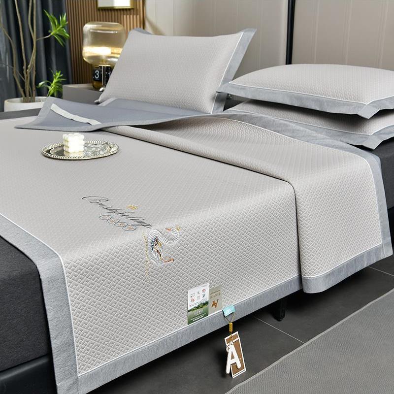 海门区博澜芬纺织品厂A类冷感豆豆席加密凉感冰丝席可折叠机洗水