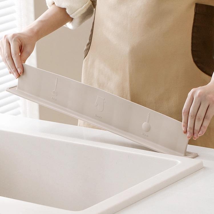 厨房水槽挡水板水池洗碗洗手盆防溅水隔板台面防污挡板矽胶挡水条