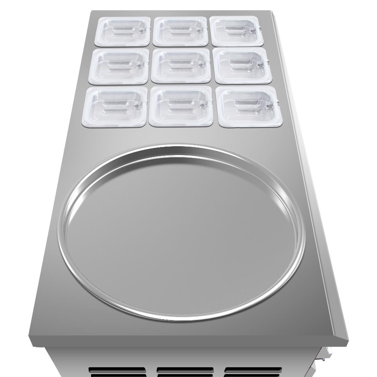 大圆锅智能带9桶炒奶冰卷酸机商淇用479炒炒冰机泰国式炒冰淋机