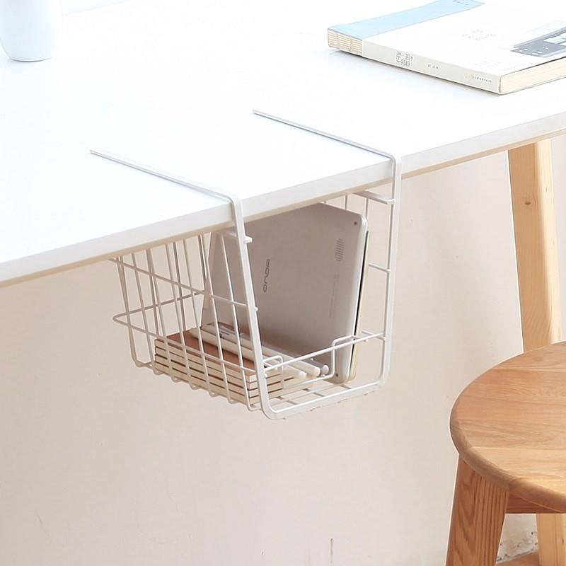 懒地创意家用宿舍书桌下挂篮分层隔板桌底收纳置物架衣柜厨房橱柜