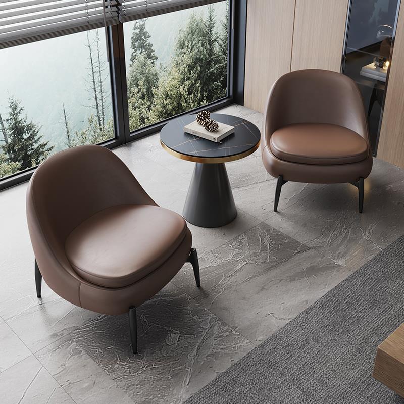 现代酒店会所接待沙发椅美容院咖啡厅单人休闲桌椅售楼部洽谈沙发