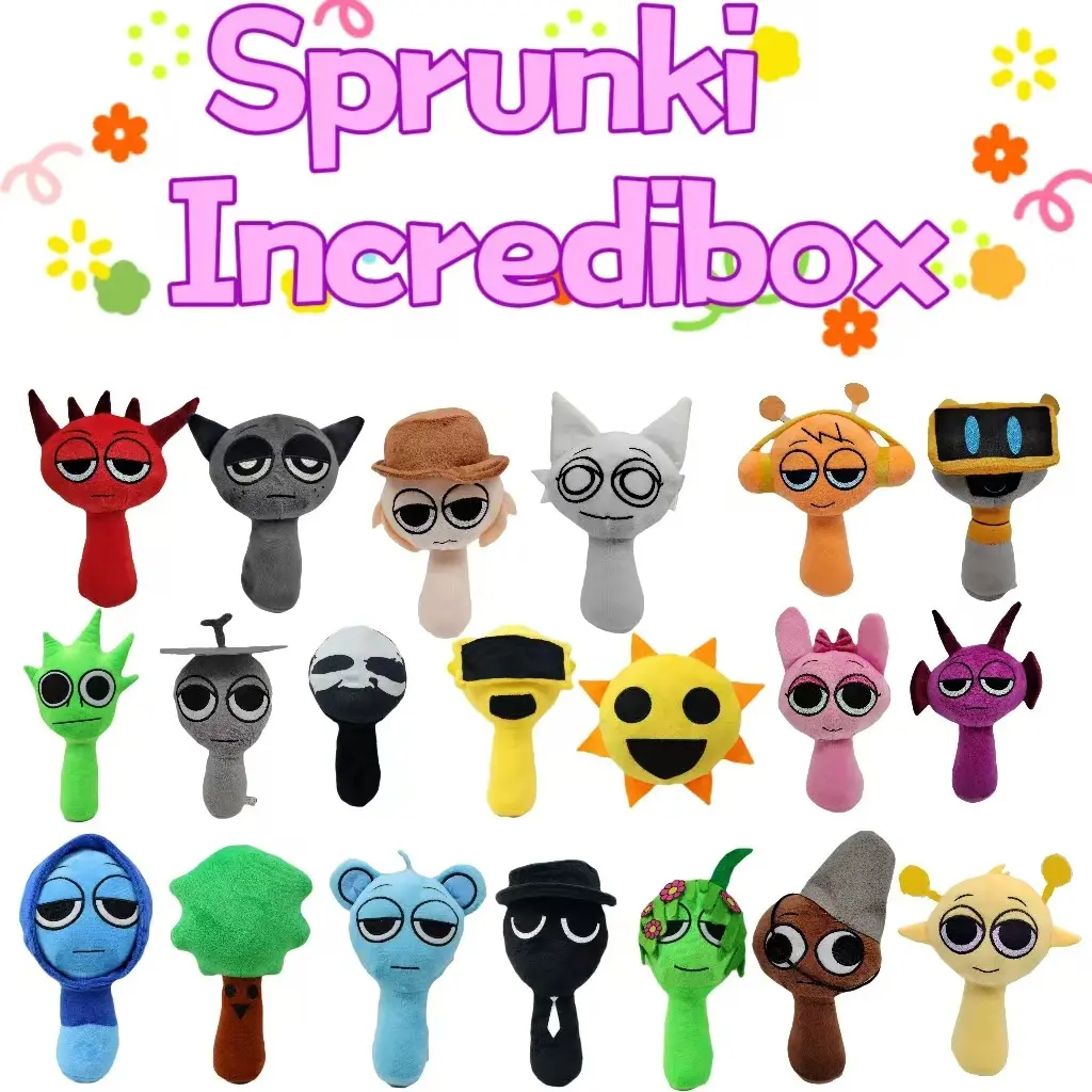 新品Sprunki Plush节奏盒子游戏毛绒玩具incredibox玩偶