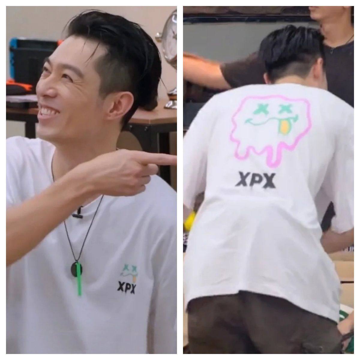 XPX 周柏豪同款 SILLY FACE 鬼脸印花男女情侣美式复古短袖T恤
