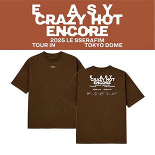 LE SSERAFIM [EASY CRAZY HOT ENCORE]日本快闪同款印花短袖t恤