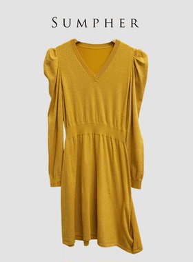 【广州杰哥Jack】Sumpher CC家专柜新款时尚黄色连衣裙-011204