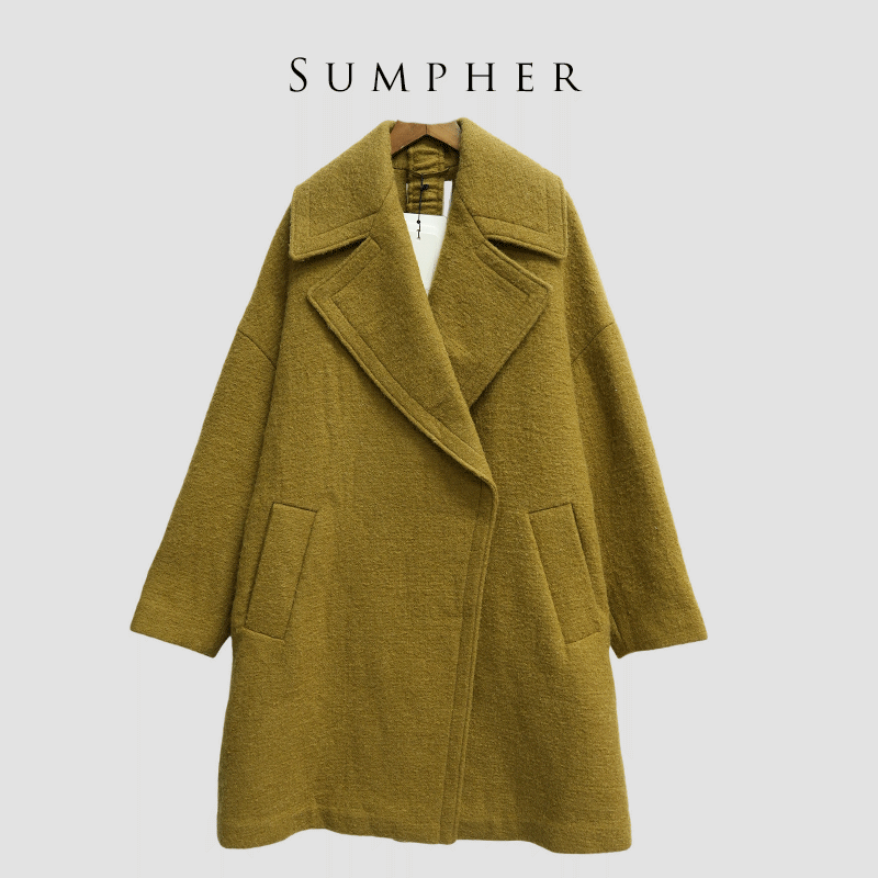 【广州杰哥Jack】Sumpher米家专柜时尚高端气质黄绿色大衣-18107