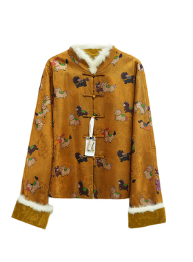 【莹莹高定】新品国风高定款新中式高端时尚黄色外套-WT128