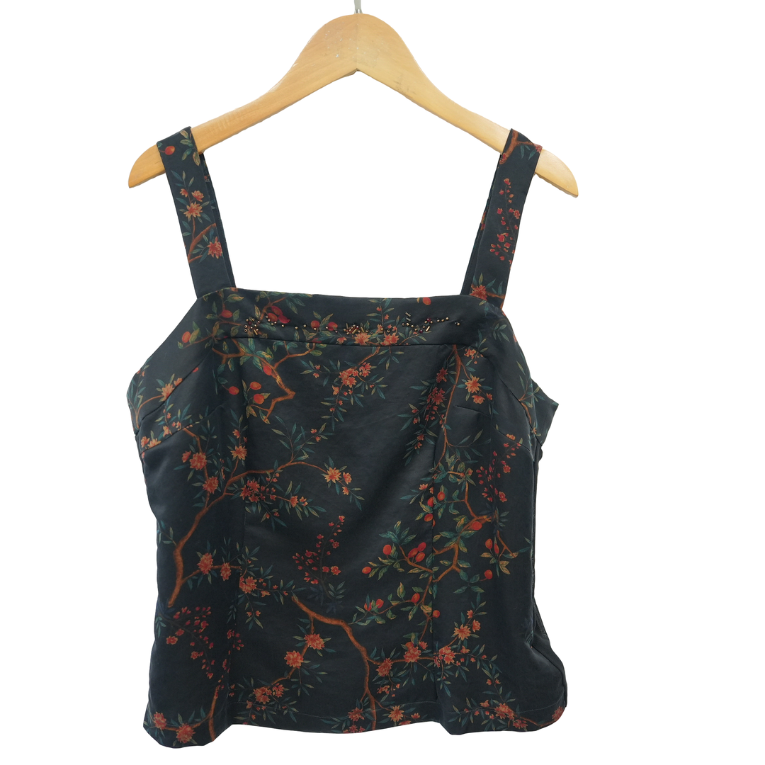 【遇见天XYS】精选新款高端国风气质黑花色上衣-10345-2