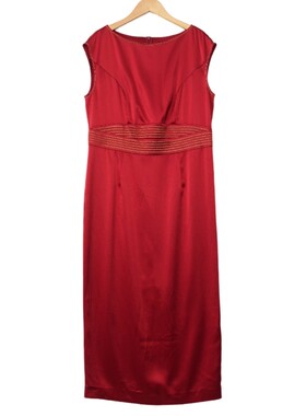 睐家精选品牌女装高端休闲时尚气质百搭女红色连衣裙睐A2-17519