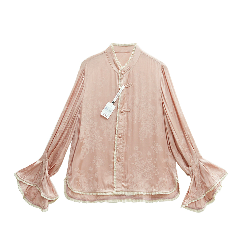 【莹莹高定】新品国风高定款新中式高端大气时尚粉色上衣-52013