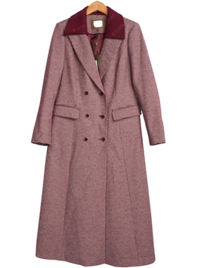 慕天姿精选品牌女装高端时尚气质百搭红色大衣慕天姿A4-33319