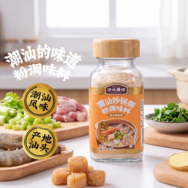 砂锅粥粉调味料潮汕虾蟹粥海鲜粥皮蛋瘦肉粥煮粥调味料厨房调味料