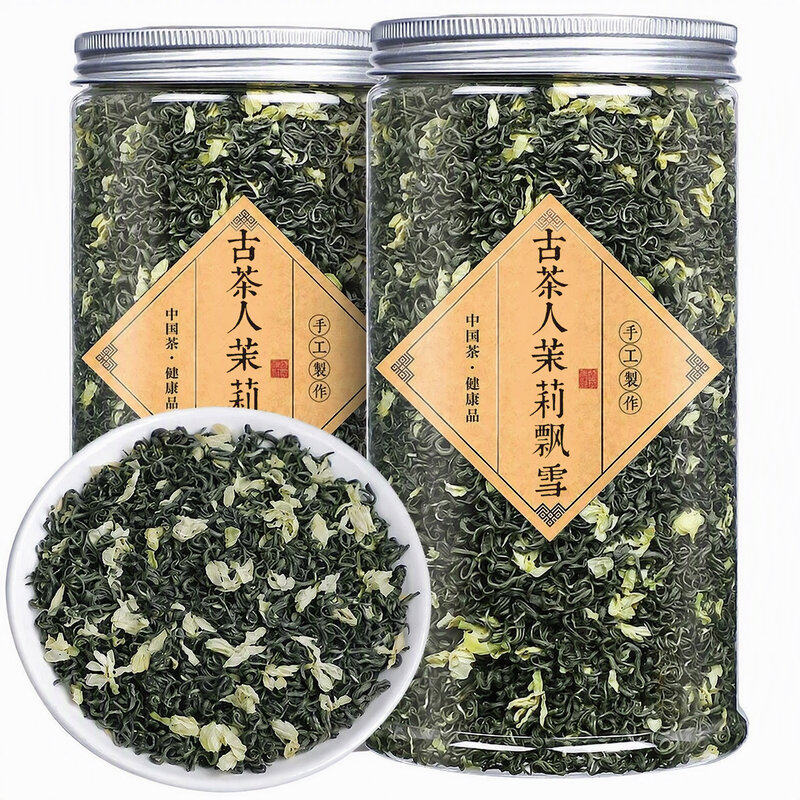 5A特级古茶人茉莉飘雪正宗茉莉花茶2026新茶传统炒花毛峰毛尖茶叶