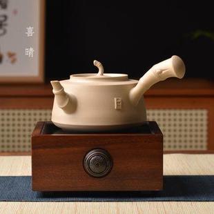 原矿白泥陶壶竹韵急须壶手工薄胎煮茶壶家用烧水壶潮州跳盖砂铫壶