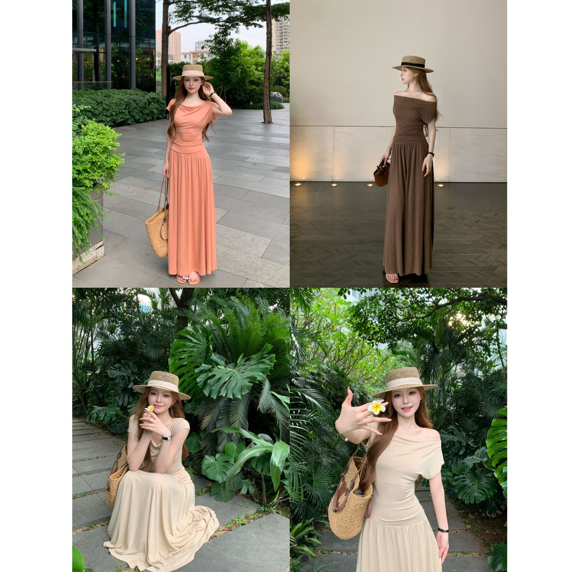 SZA【晚风轻荡】夏季韩版新款设计感轻熟风上衣+裙子两件套A-2923图片