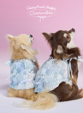 「限定」ChestnutBabe Peppermint泡泡吊带裙 原创甜美宠物服装