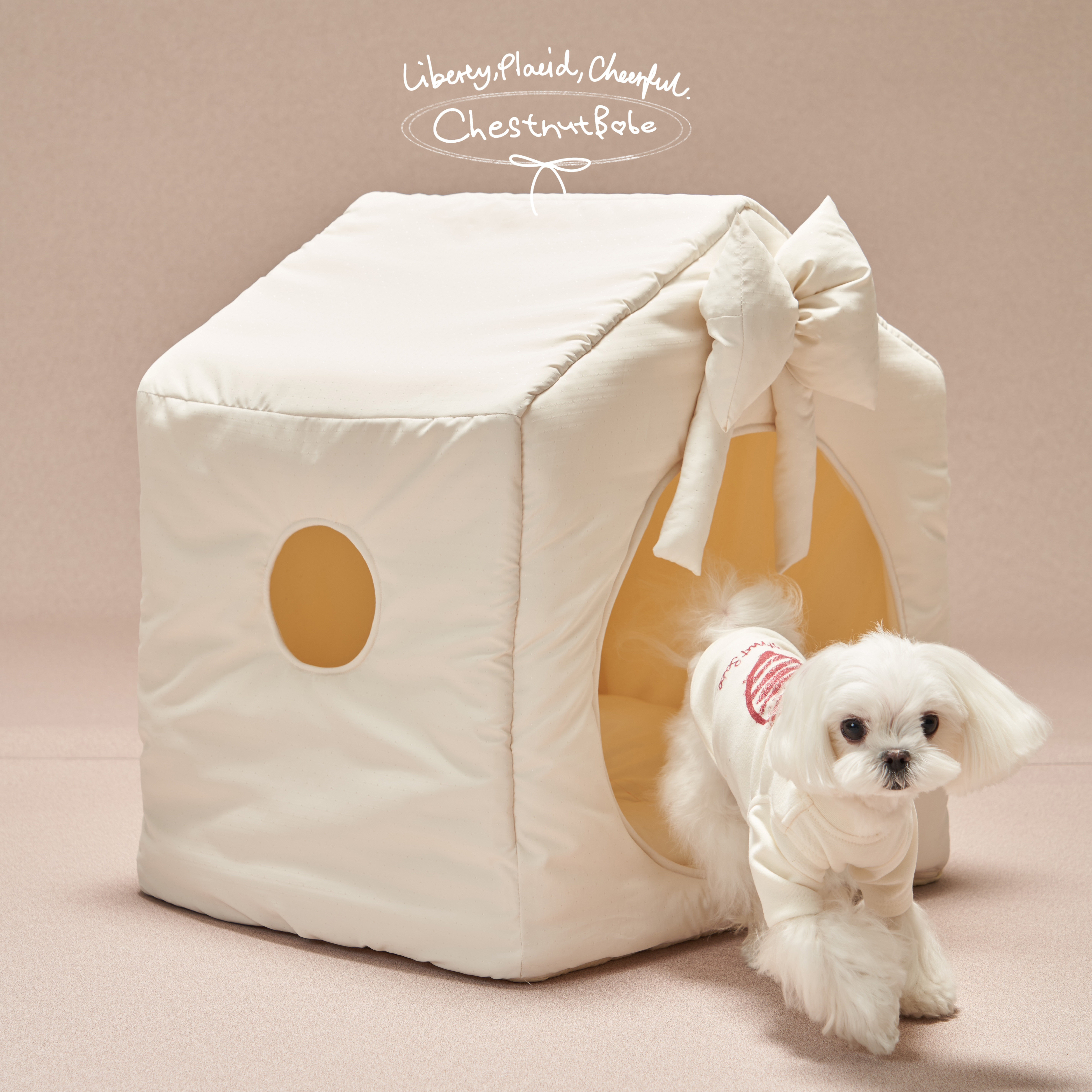 ChestnutBabe 香草布丁夹棉小房子 原创可爱可拆洗保暖宠物帐篷窝