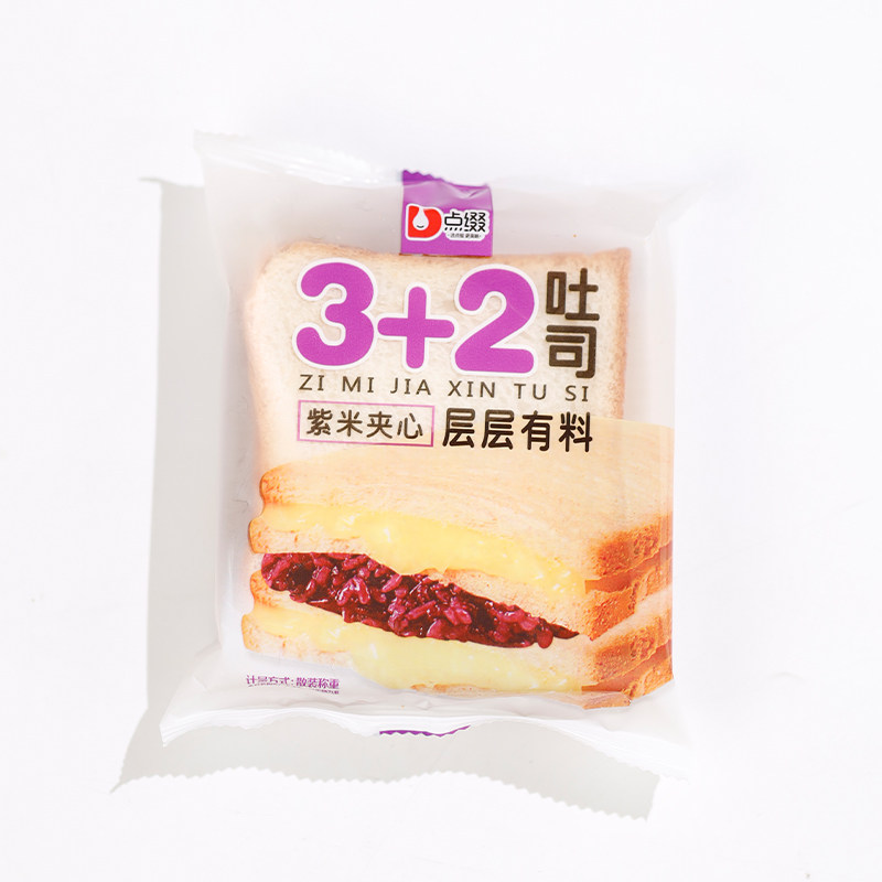 点缀整箱紫米面包奶酪夹心吐司充饥切片学生上班族速食饱腹早餐