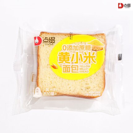 点缀无蔗糖黄小米吐司厚切吐司早餐网红食品零食整箱包邮
